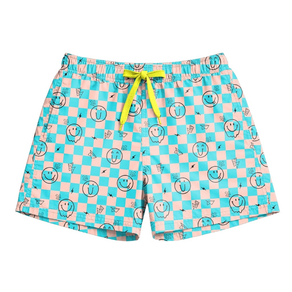 limeapple Dylan Boys Retro Smiley Print‎ Board Shorts NWT Size 14/16
